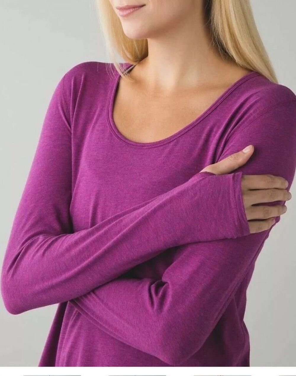 Lululemon Athletica Activewear Draped Back Long Sleeve Top Sm/Med